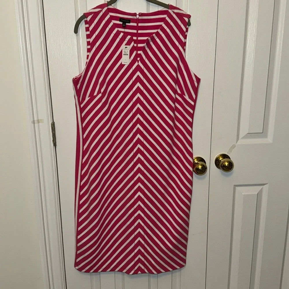 Talbots Pink and White Striped Dress - Picture 3 of 10